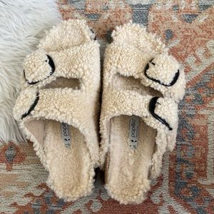 Birkenstock teddy Arizona platform